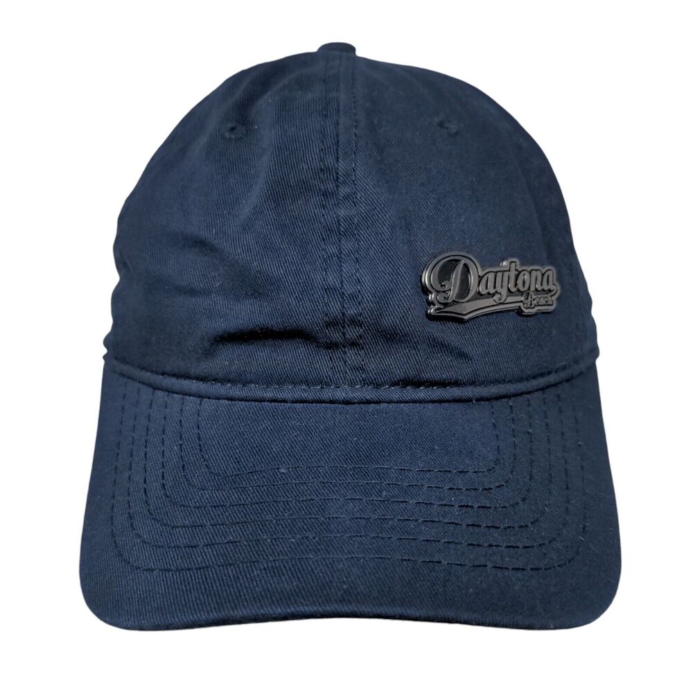 Daytona Beach Strapback Hat Blue One Size Adjustable 6 Panel Essencial